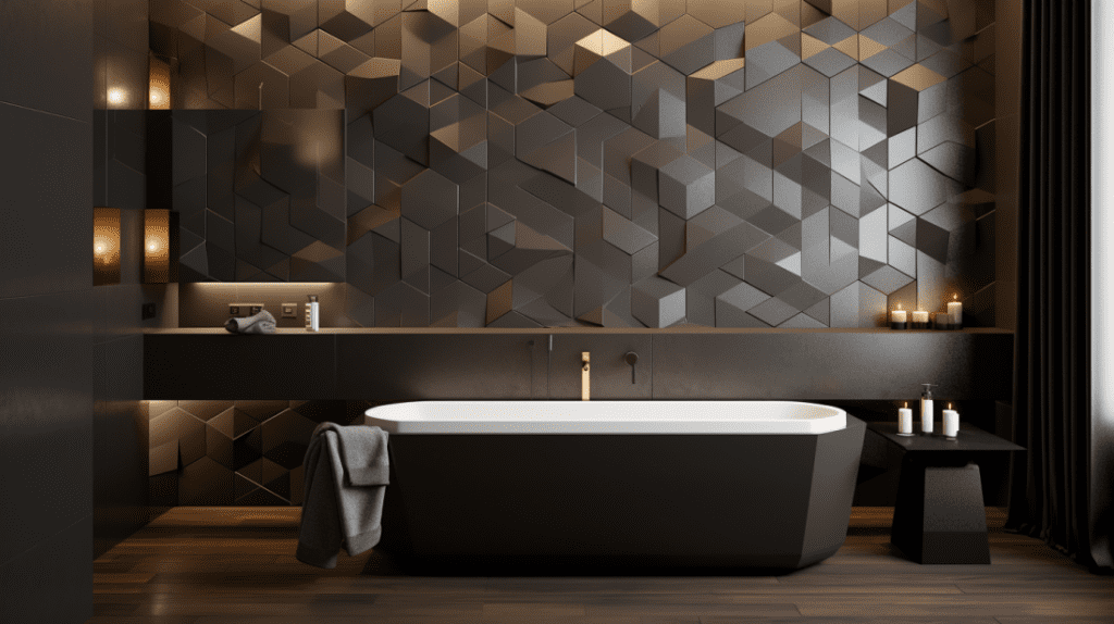 Backsplash wall design bathroom