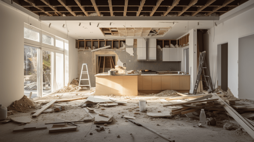 dismantling kitchen